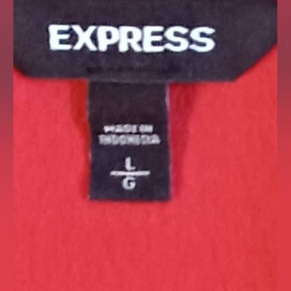 Express Ruched V neck Red Top, L - Picture 7 of 10